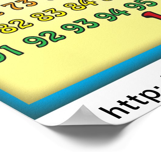 Zahlen 1-100 Alien Poster (Ecke)