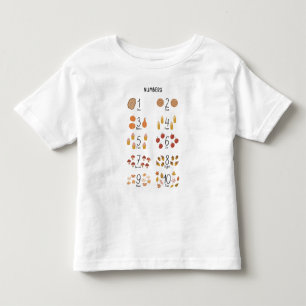 Zahlen 1 - 10 in Herbst-Ästhetik-Pädagogik Kleinkind T-shirt