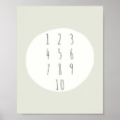 Zahlen 1-10. Zählen. Poster & Prints (Vorne)