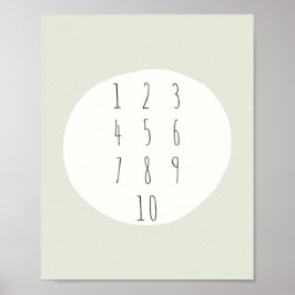Zahlen 1-10. Zählen. Poster & Prints