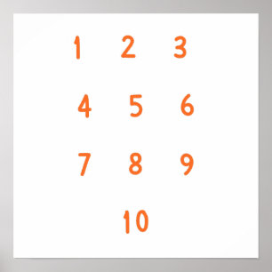 Zahlen 1-10 Zählposter Drucke