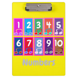 Zahlen 1 bis 10 Early Mathematics Clipboard Klemmbrett