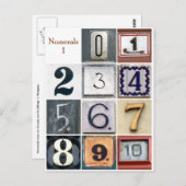 Zahlen 1 postkarte (Vorne/Hinten)