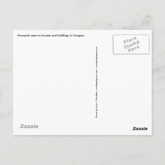 Zahlen 1 postkarte (Rückseite)
