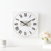 Zahlen 23:19 KJV Bible Verse Roman Numeral Quadratische Wanduhr (Zuhause)