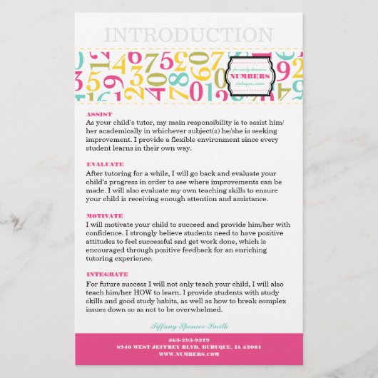 Zahlen 5.5x8.5 Flyer (Vorne)