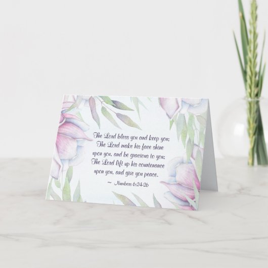 Zahlen 6:24-26 Der Herr segne dich, Bibelverse Karte (Vorderseite)