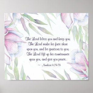 Zahlen 6:24-26 Der Herr segne dich, Bibelverse Poster