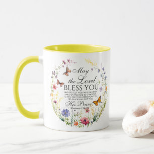 Zahlen 6:24-26 Der Herr segne dich die Wildblume Tasse