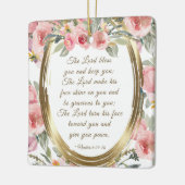 Zahlen 6:24-26 Der Herr segne euch Weihnachten Keramikornament (Links)