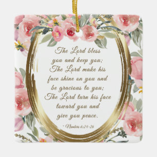 Zahlen 6:24-26 Der Herr segne euch Weihnachten Keramikornament