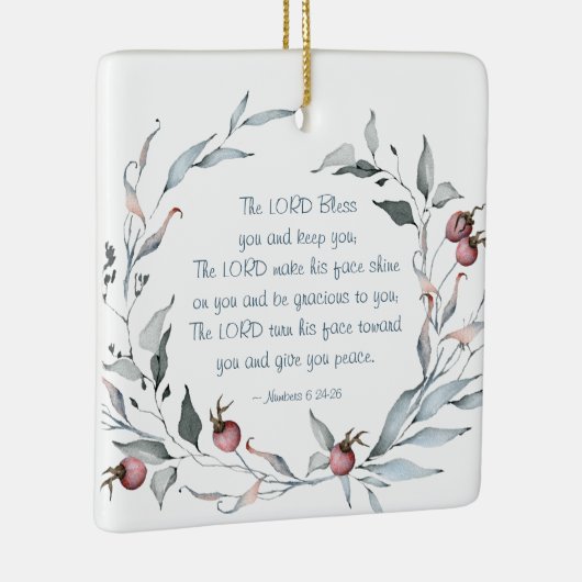 Zahlen 6:24-26 Der Herr segne euch Weihnachten Keramikornament (Rechts)
