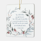 Zahlen 6:24-26 Der Herr segne euch Weihnachten Keramikornament (Links)