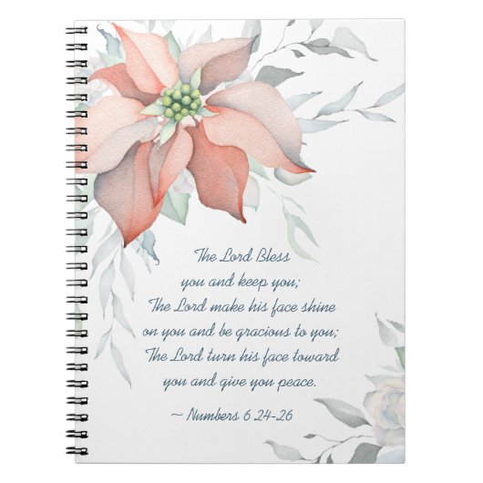 Zahlen 6:24-26 Der Herr segne euch Weihnachten Notizblock (Vorderseite)
