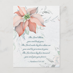 Zahlen 6:24-26 Der Herr segne euch Weihnachten Postkarte