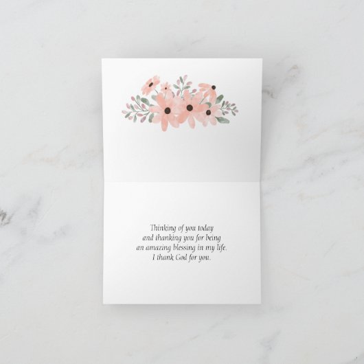 Zahlen 6 24-26 Der Herr segne Sie Bibelverse Dankeskarte (Innenseite)