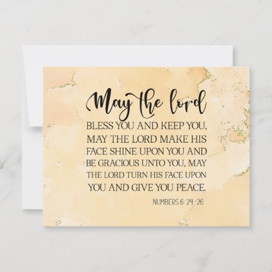 Zahlen 6:24-26 Der Herr segne Sie Ihre Flachkarte (Vorderseite)