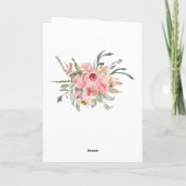 Zahlen 6:24-26 Der Herr segne Sie rosa Blüte Karte (Rückseite)