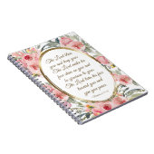 Zahlen 6:24-26 Der Herr segne Sie rosa Blüte  Notizblock (Rechte Seite)