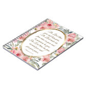 Zahlen 6:24-26 Der Herr segne Sie rosa Blüte  Notizblock (Linke Seite)