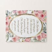 Zahlen 6:24-26 Der Herr segne Sie rosa Blüte Puzzle (Horizontal)