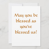 Zahlen 6:24-26 Flat Dankeschön Karte (Rückseite)