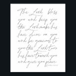 Zahlen 6:24-26 Script Poster<br><div class="desc">Der Herr segne dich und behalte dir,  der Herr soll dir sein Gesicht scheinen lassen ...  -Nummern 6:24-26 Script</div>