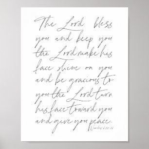 Zahlen 6:24-26 Script Poster