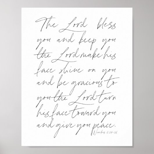 Zahlen 6:24-26 Script Poster (Vorne)