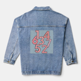 Zahlen Ästhetik Minimalistisches Zahlendesign Jeansjacke