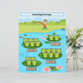 Zählen der Frösche-Tabelle für Kinder (Stehend Vorderseite)