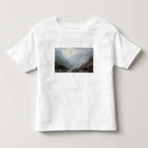Zahlen, die auf der Bahn durch einen felsigen Gor Kleinkind T-shirt