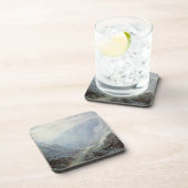 Zahlen, die auf der Bahn durch einen felsigen Gor Untersetzer (Rechte Seite)