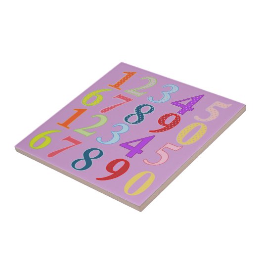 Zahlen Fliese (Seite)