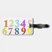 Zahlen Gepäckmarke Gepäckanhänger (Rückseite horizontal)