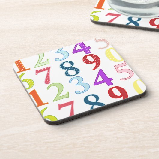 Zahlen Getränkeuntersetzer (Linke Seite)