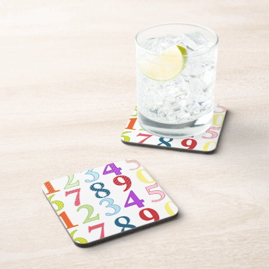 Zahlen Getränkeuntersetzer (Rechte Seite)