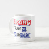 Zählen - Größe, Dauer und Frequenz-Kaffee-Tasse Kaffeetasse (Vorderseite Links)