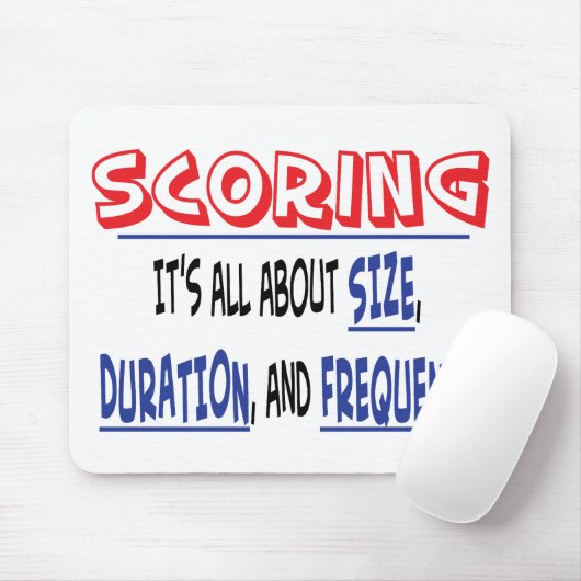 Zählen - Größe, Dauer und Frequenz Mousepad (Mit Mouse)