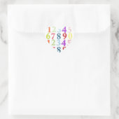 Zahlen Herz-Aufkleber (Tasche)