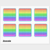 Zahlen - Hunderte Chart Square Sticker, blau Quadratischer Aufkleber (Blatt)