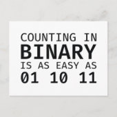 Zählen im Binärbereich Postkarte (Vorderseite)