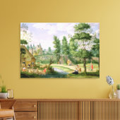 Zahlen im Rahmen eines Landhauses Leinwanddruck (Insitu (Wohnzimmer))