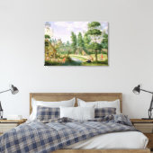 Zahlen im Rahmen eines Landhauses Leinwanddruck (Insitu (Schlafzimmer))