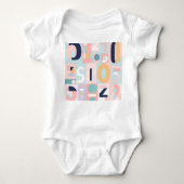 Zahlen in den Farben AI Art Baby Strampler (Vorderseite)