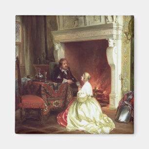 Zahlen in einem Innen (Öl auf Platte) Magnet