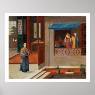 Zahlen in einem Umkleidekabineinnenraum Poster