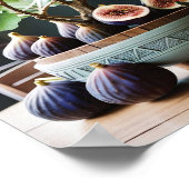 Zahlen in einer Blauen Schüssel auf einer rustikal Poster (Ecke)