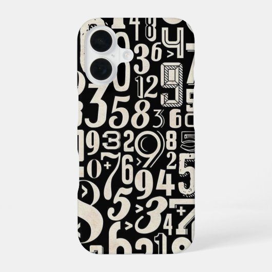 Zahlen iPhone 16 Hülle (Rückseite)