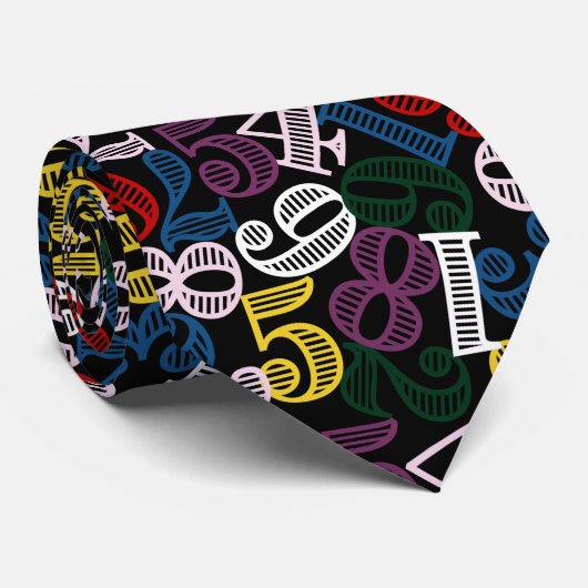 Zahlen Krawatte (Gerollt)